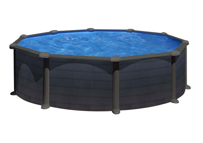 Pool Grafitgrå 17450 L Ø460 cm Swim & Fun